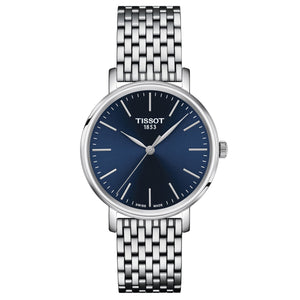 Tissot T-Classic Everytime Lady Blue Dial and Stainless Steel Bracelet Watch | 34mm | T1432101104100