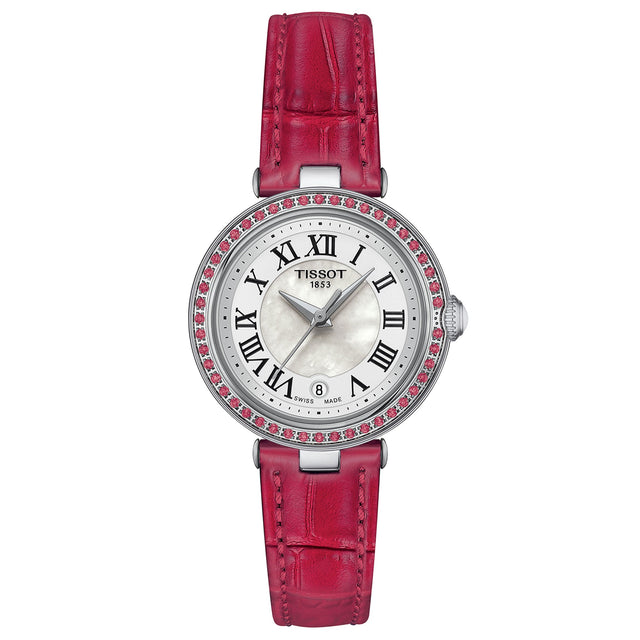 Tissot T-Lady Bellisima Small Lady Pink Diamond Bezel and Pink Leather Strap Watch | 26mm | T1260106611300