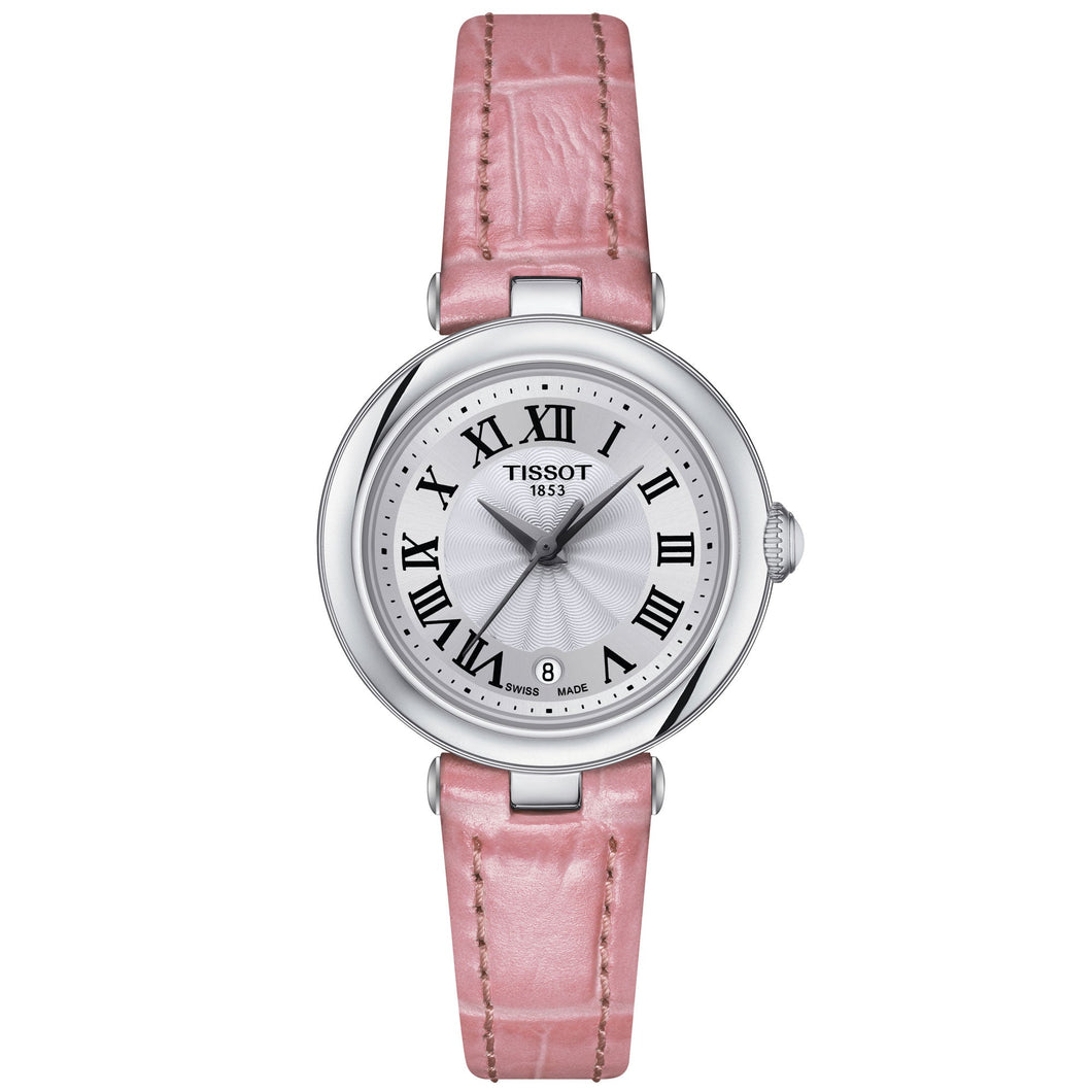Tissot T-Lady Bellissima Small White Dial Pink Leather Strap Watch | 26mm | T1260101601301