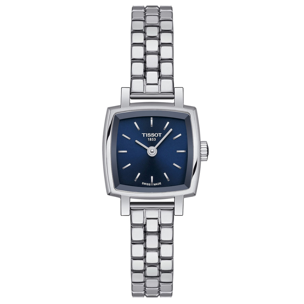 Tissot T-Lady Lovely Square Blue Dial and Stainless Steel Bracelet Watch | 20mmx20mm | T0581091104101