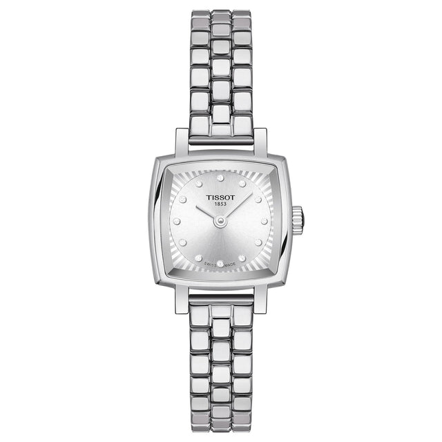 Tissot T-Lady Lovely Square Diamond Dial and Stainless Steel Bracelet Watch | 20mm | T0581091103601