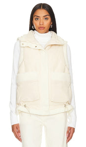 Toast Society Mila Puffer Vest in Ivory