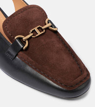Tod's 35 leather slingback loafer pumps