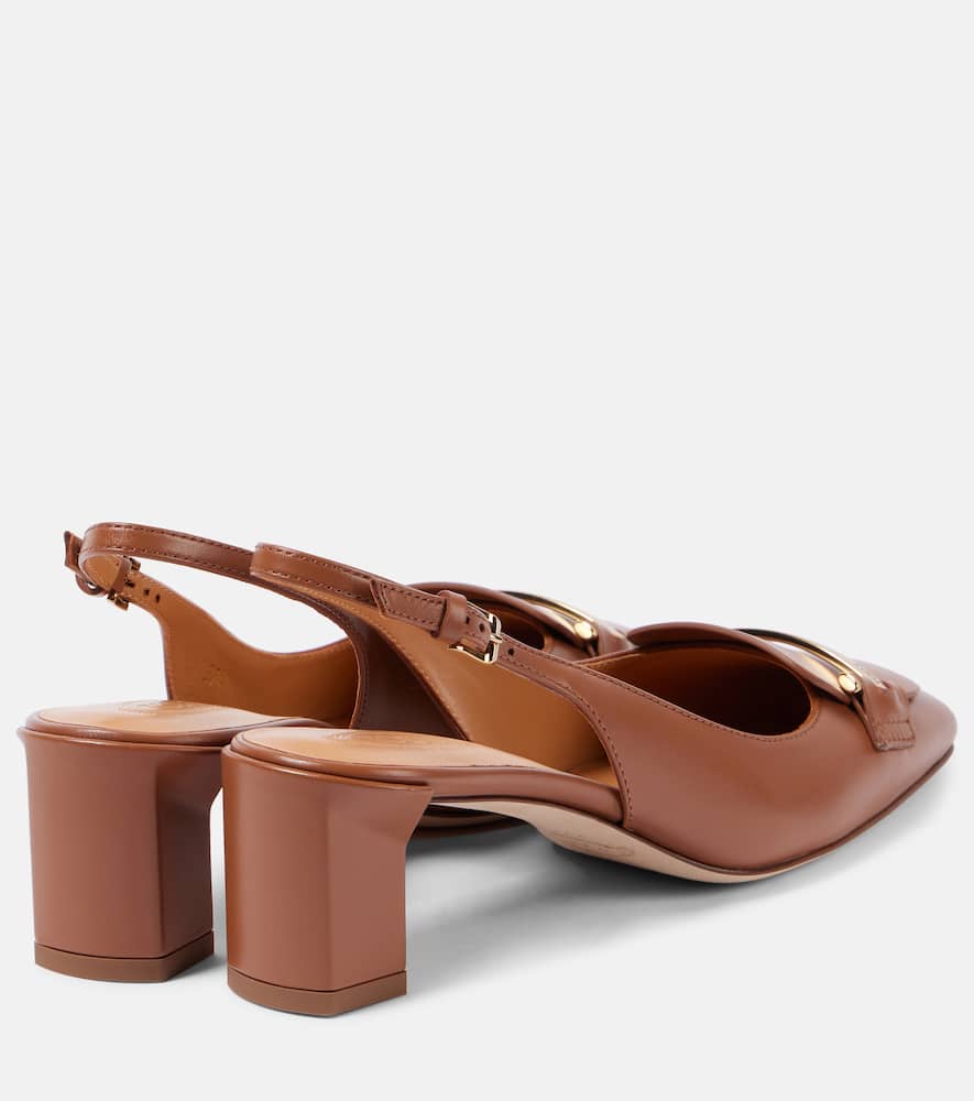 Tod's 50 leather slingback pumps