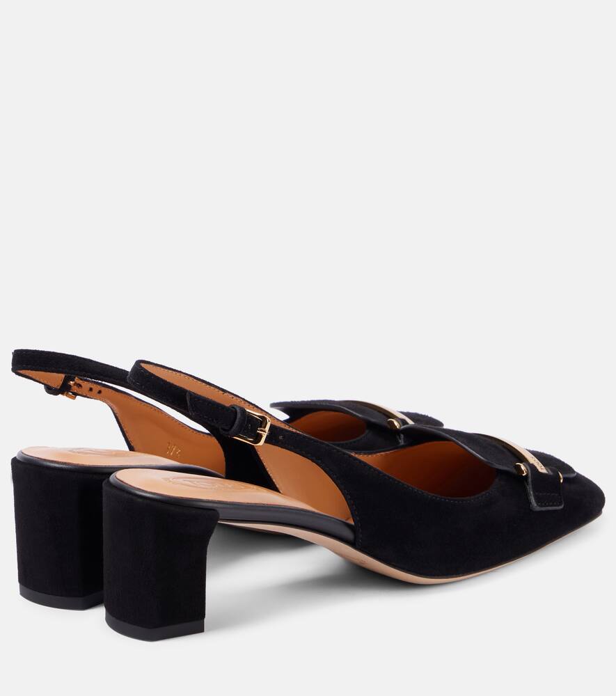 Tod's 50 suede slingback pumps