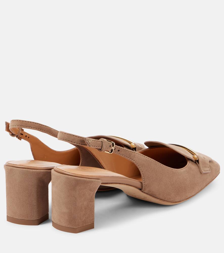 Tod's 50 suede slingback pumps