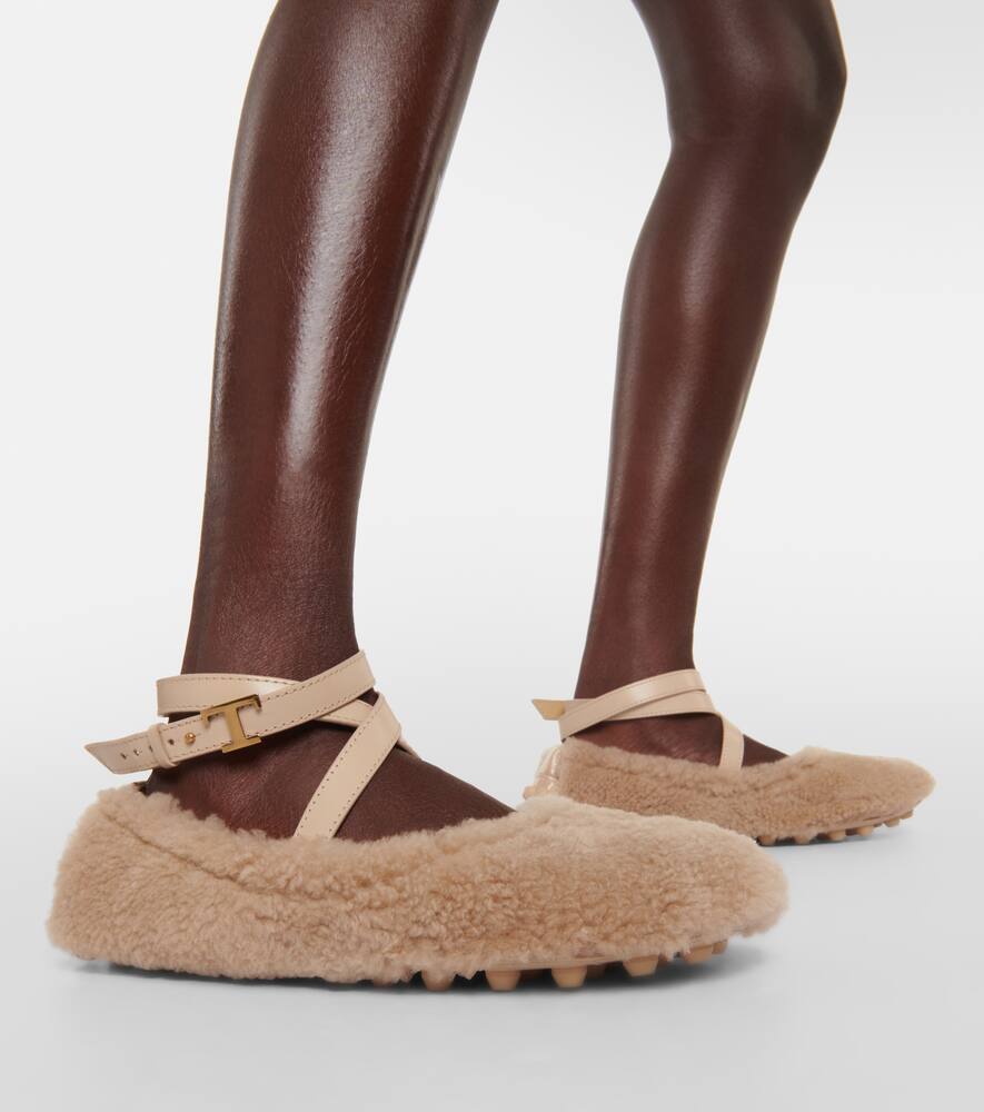 Tod's Bubble shearling ballet flats