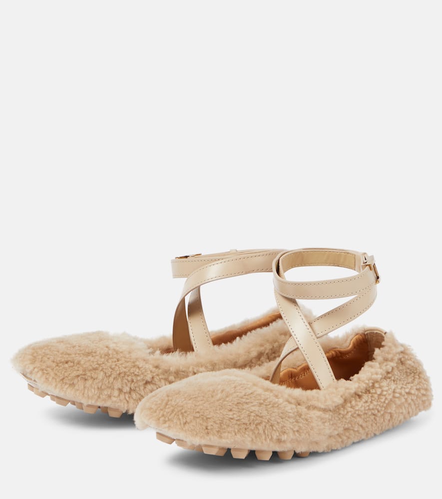 Tod's Bubble shearling ballet flats