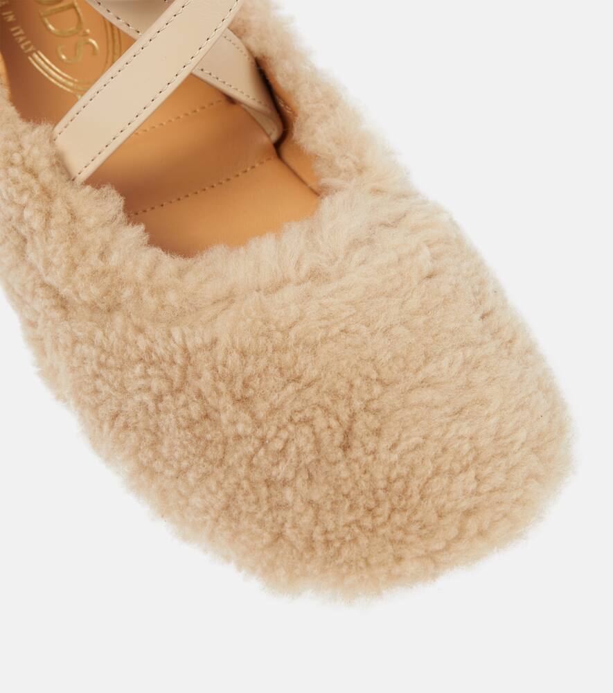 Tod's Bubble shearling ballet flats
