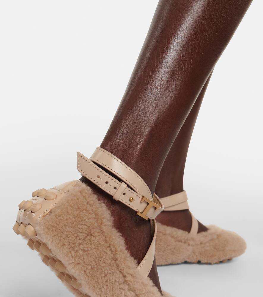 Tod's Bubble shearling ballet flats