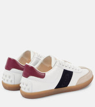 Tod's Cassetta suede-trimmed leather sneakers