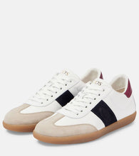 Tod's Cassetta suede-trimmed leather sneakers