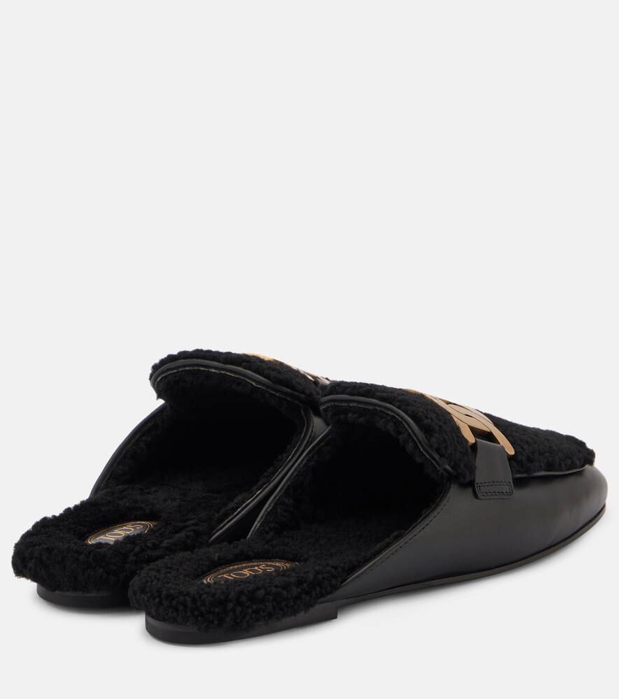 Tod's Catena Kate shearling and leather mules