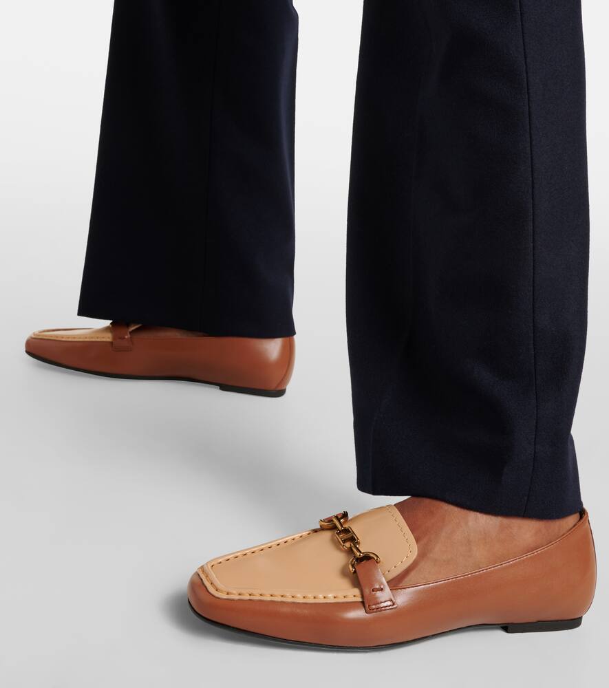 Tod's Chain-detail leather loafers