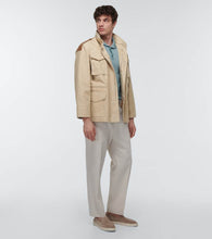 Tod's Coated leather-trimmed cotton jacket