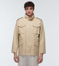 Tod's Coated leather-trimmed cotton jacket