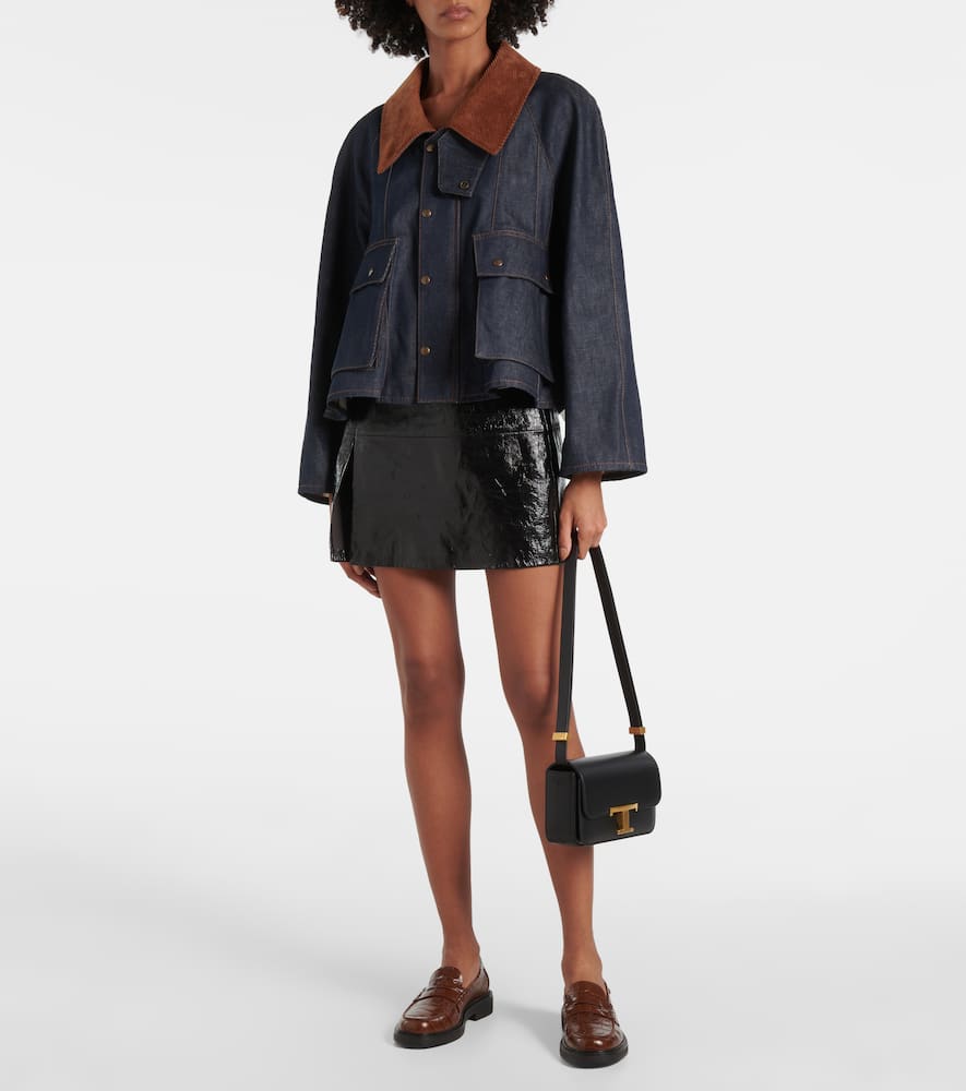 Tod's Croc-effect leather penny loafers