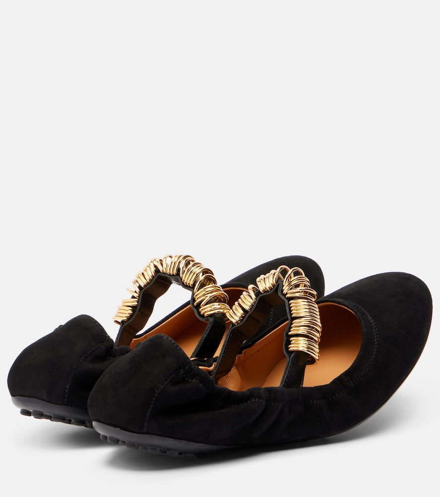 Tod's Dee suede Mary Jane flats