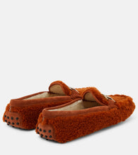 Tod's Embellished shearling loafers