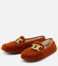 Tod's Embellished shearling loafers