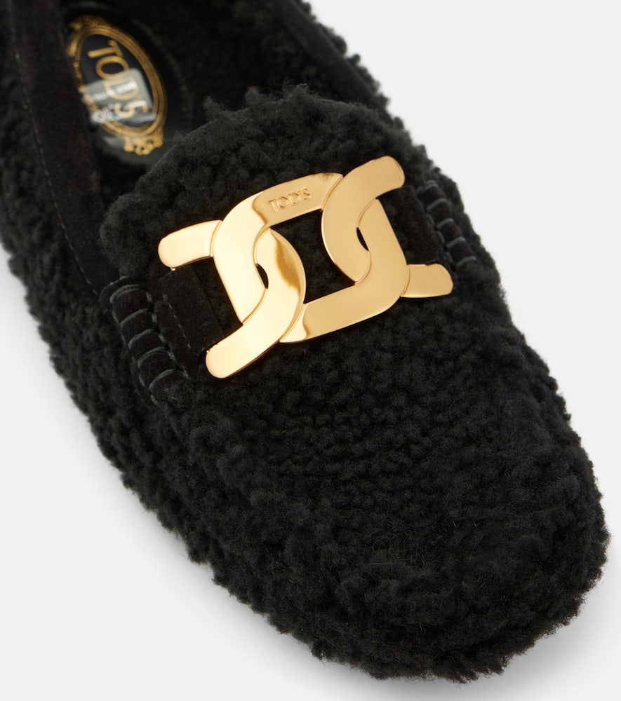 Tod's Gommini Catena shearling driving shoes