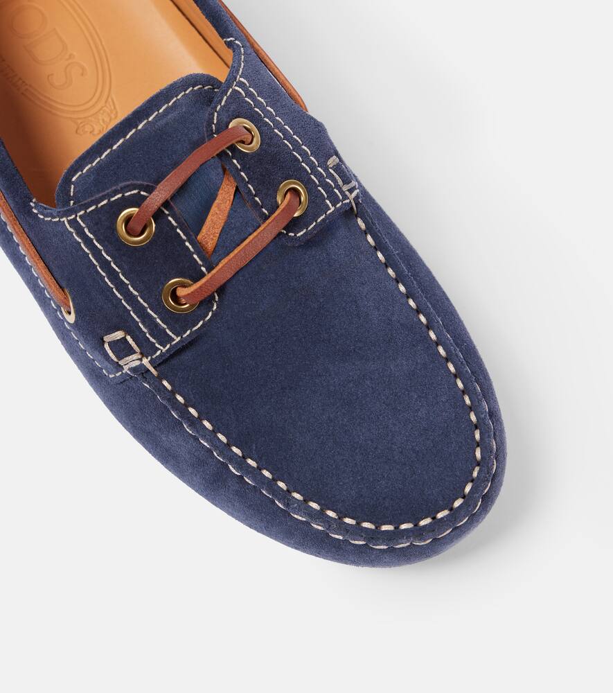 Tod's Gommino Bubble suede boat shoes