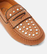 Tod's Gommino studded leather moccasins