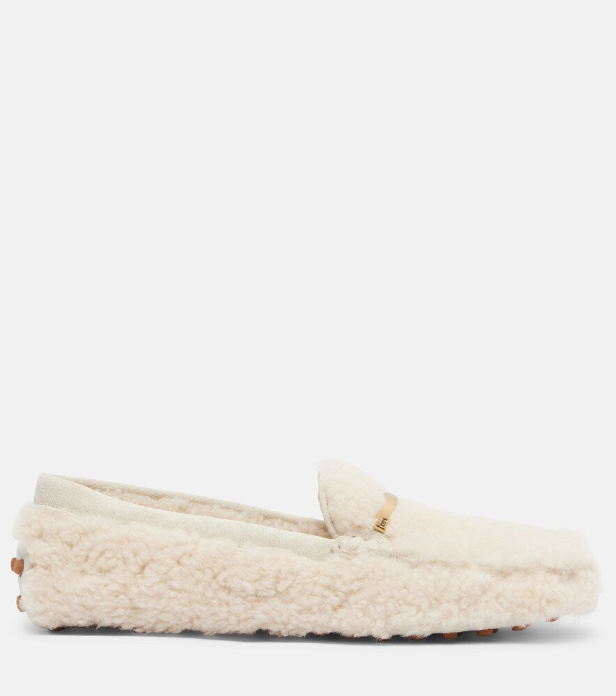 Tod's Gommino suede-trimmed driving shoes
