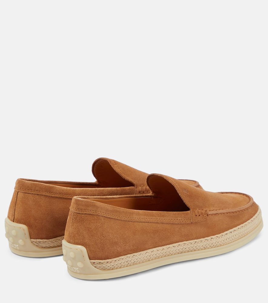 Tod's Jute-trimmed suede moccasins