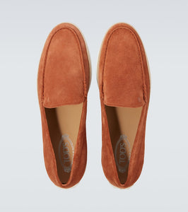 Tod's Jute-trimmed suede slip-on shoes