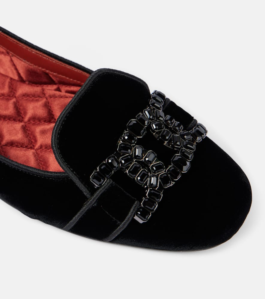 Tod's Kate crystal-embellished velvet ballet flats