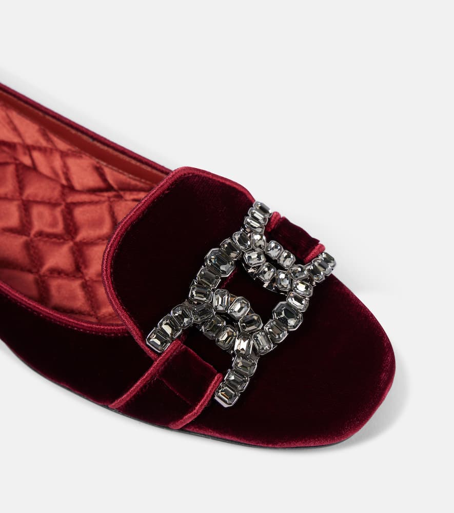 Tod's Kate embellished velvet ballet flats