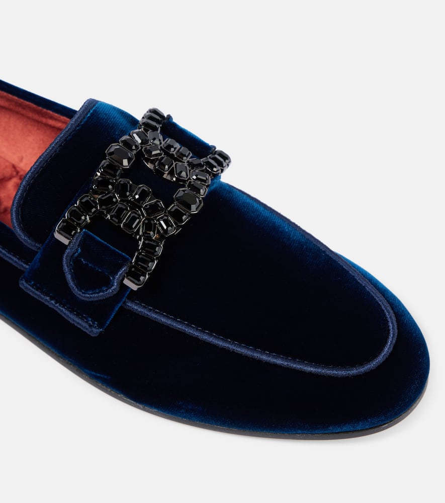 Tod's Kate embellished velvet loafers