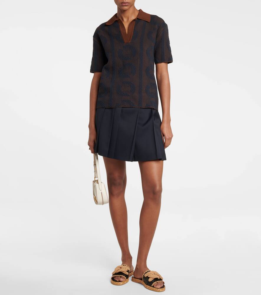Tod's Kate leather and jute slides