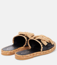 Tod's Kate leather and jute slides