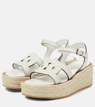 Tod's Kate leather espadrille wedges