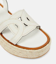 Tod's Kate leather espadrille wedges