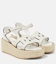 Tod's Kate leather espadrille wedges