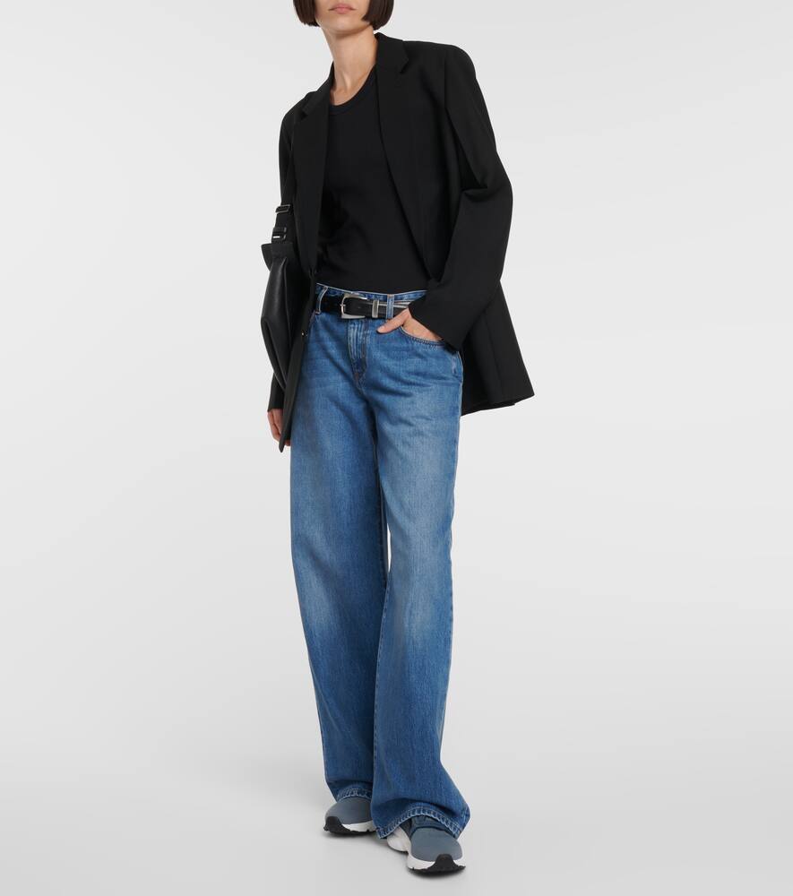 Tod's Kate leather-trimmed knit sneakers
