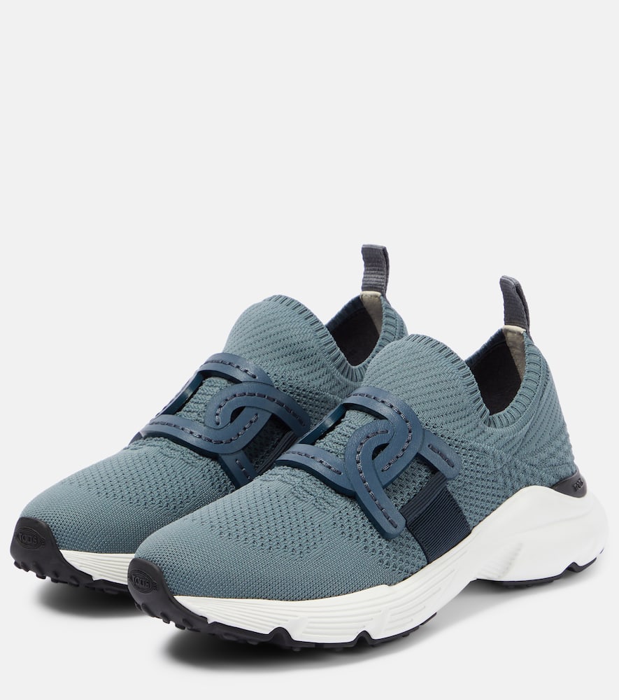 Tod's Kate leather-trimmed knit sneakers