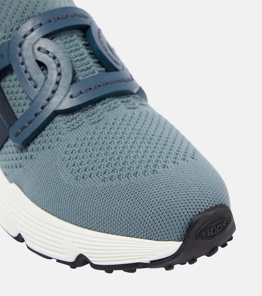 Tod's Kate leather-trimmed knit sneakers