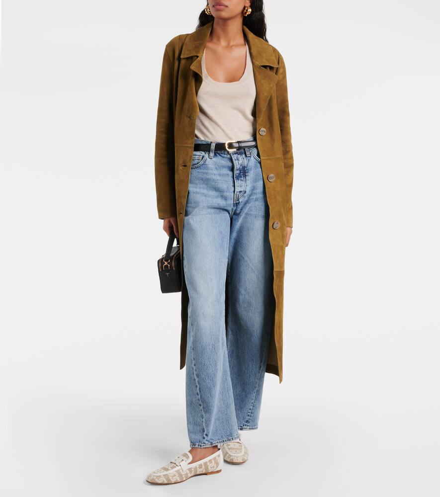 Tod's Kate leather-trimmed loafers