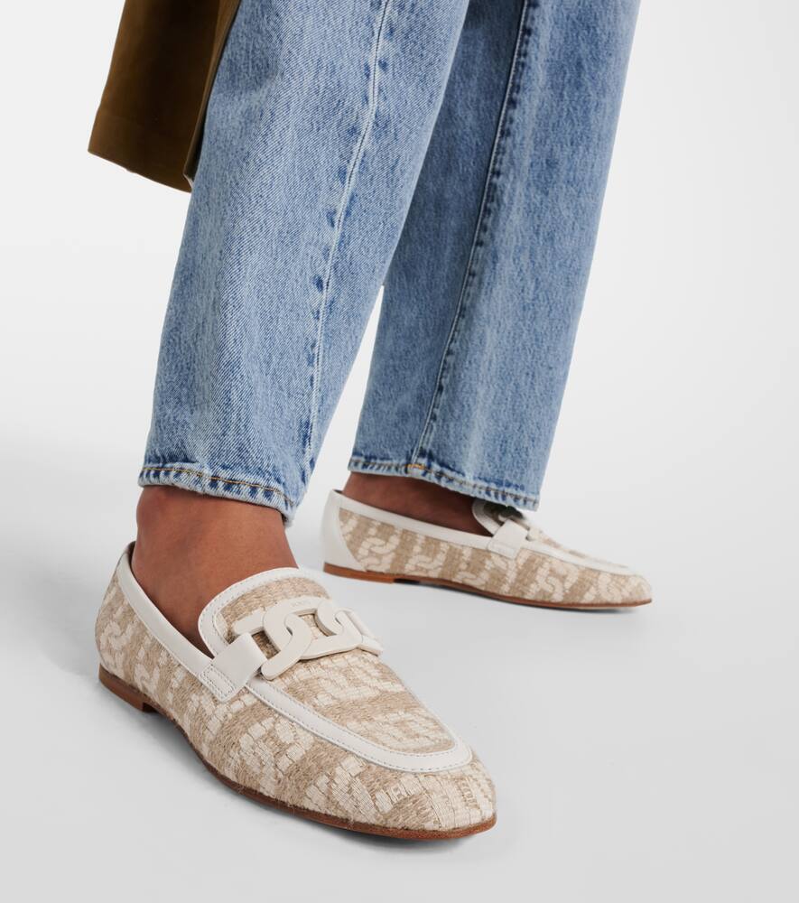 Tod's Kate leather-trimmed loafers