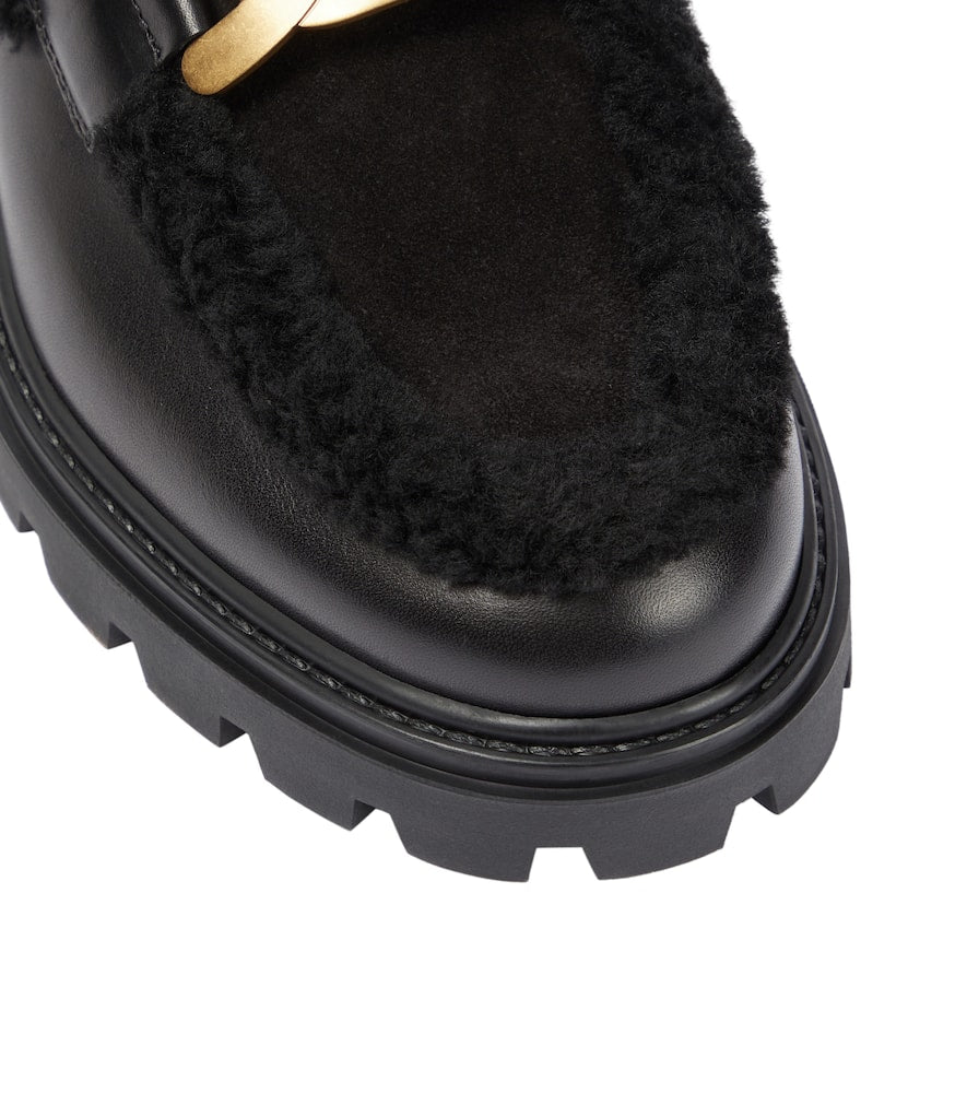 Tod's Kate shearling and leather loafers