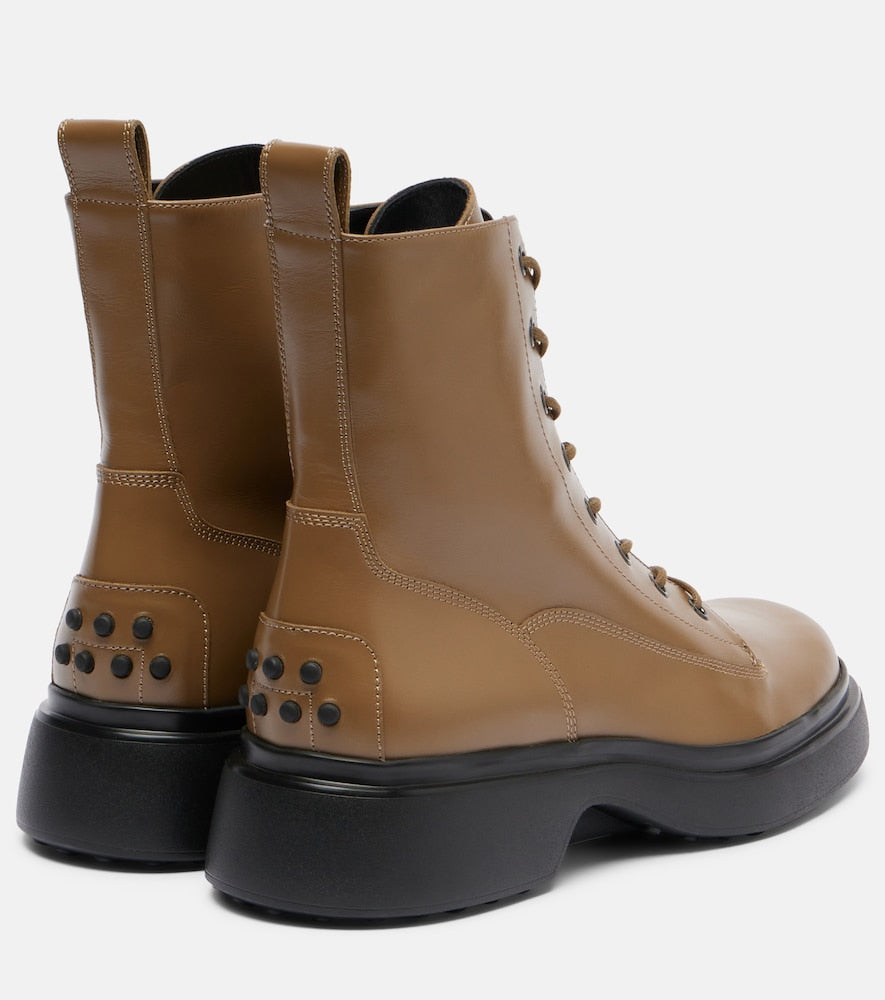 Tod's Leather combat boots