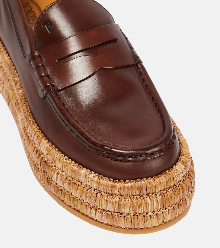 Tod's Leather platform loafers