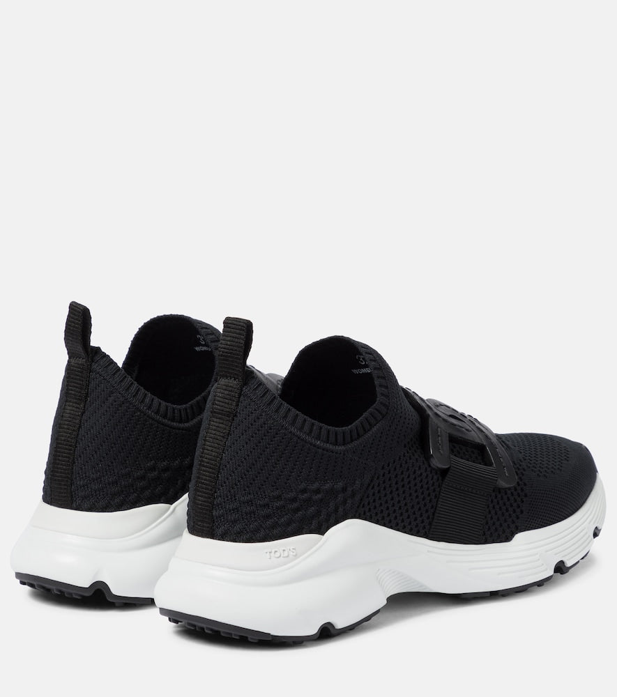 Tod's Leather-trimmed knit sneakers