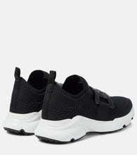Tod's Leather-trimmed knit sneakers