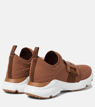 Tod's Leather-trimmed knit sneakers