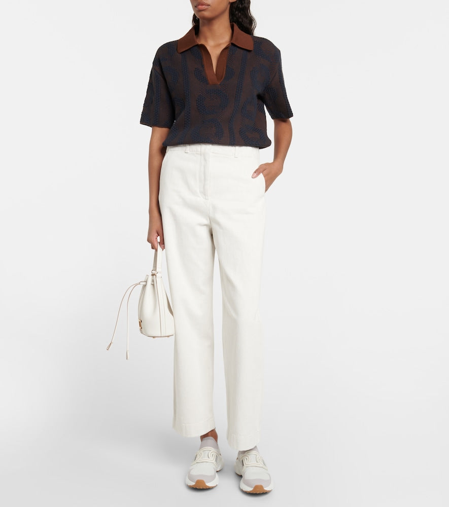 Tod's Leather-trimmed knit sneakers